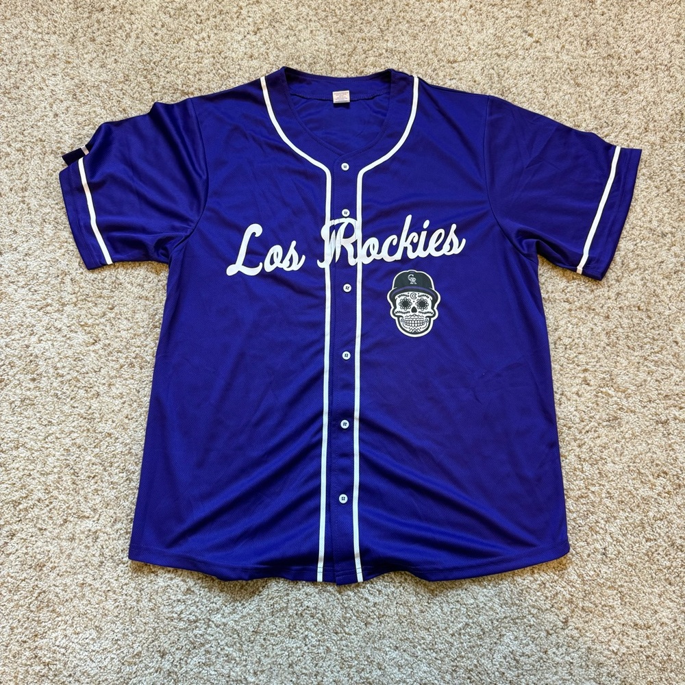 Unisex Purple Los Rockies Baseball Jersey